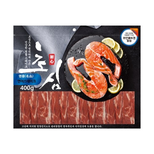 초심 강아지 대용량 간식 연어 스테이크 400g